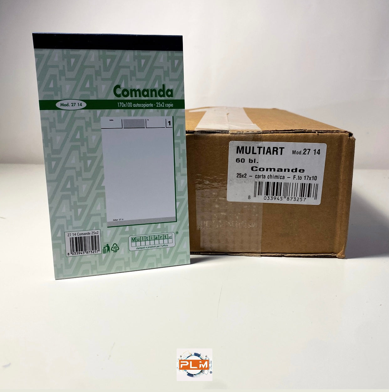 Blocco Comande Autoricalcante 25 Fogli - Formato 10,5x7,5 Cm, 2 Copie, Bianco - Foto 5