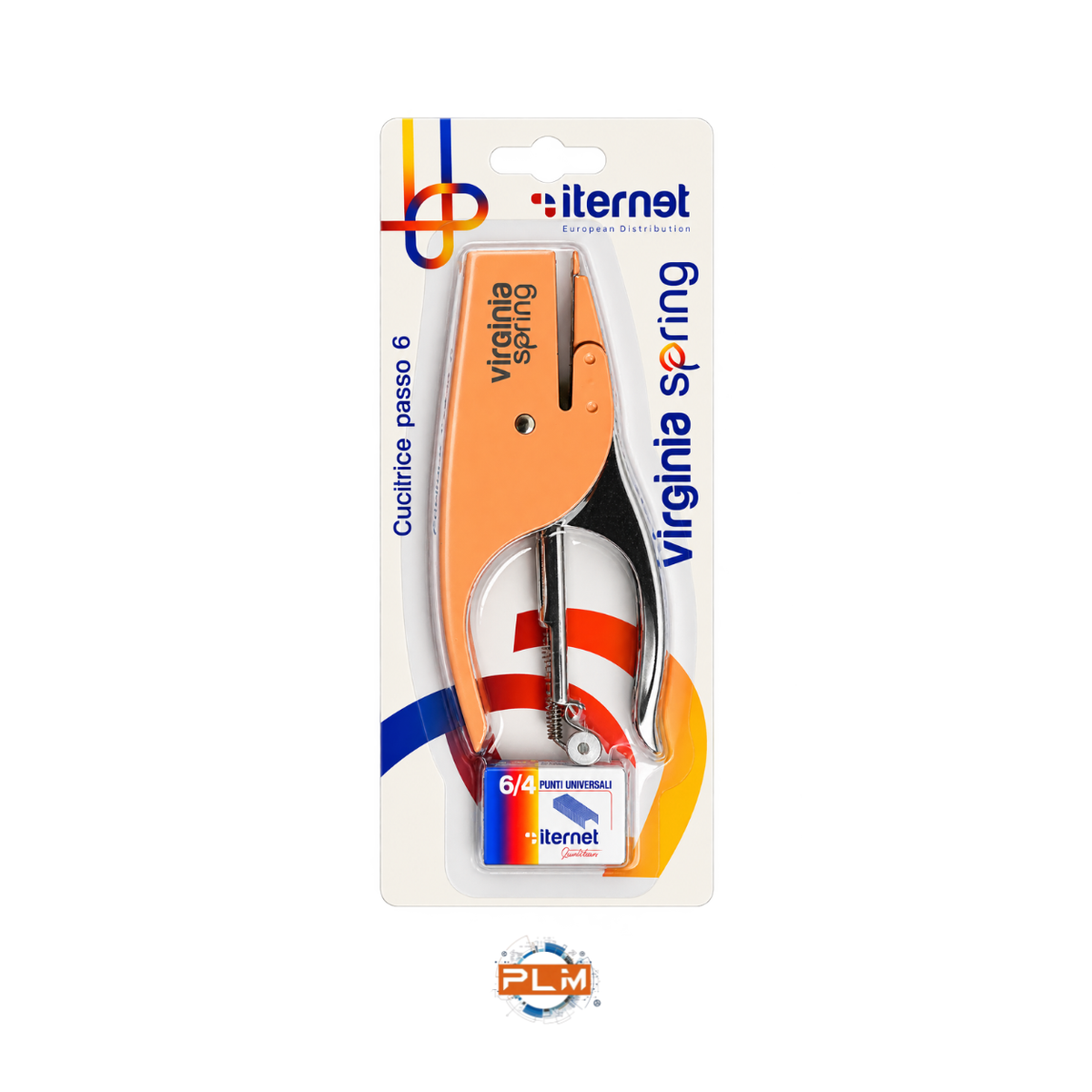 Cucitrice a pinza Virginia Spring pesca in blister con scatola di punti 6/4 inclusa