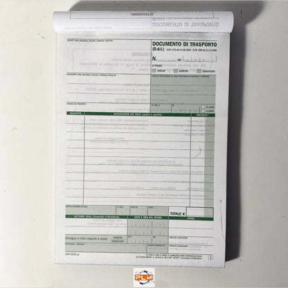 DDT Documento di trasporto A5 Data Ufficio moduli in triplice copia autoricalcanti - 3 copie formato 15X21,5cm