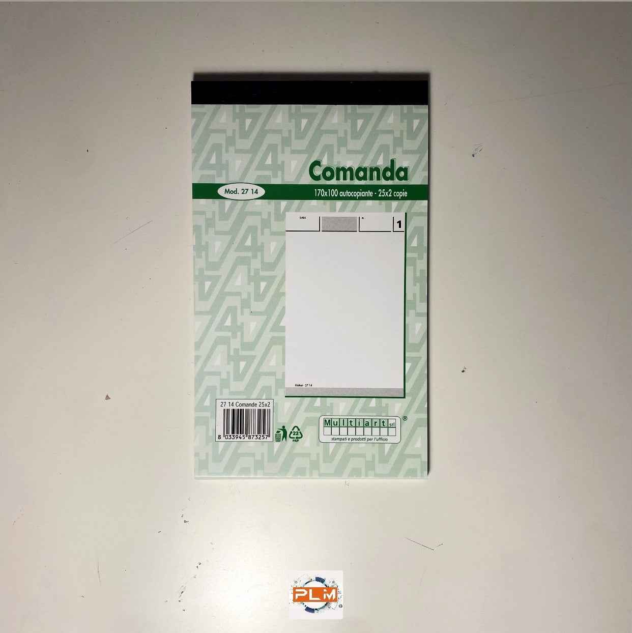 Blocco comande duplice copia 25x2copie autoricalcanti - formato  17X10cm