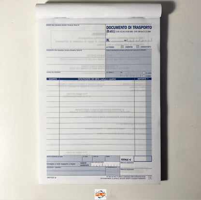 DDT documento di trasporto DATA UFFICIO DU1607CD2 A5 2COPIE AUTORICALCANTI