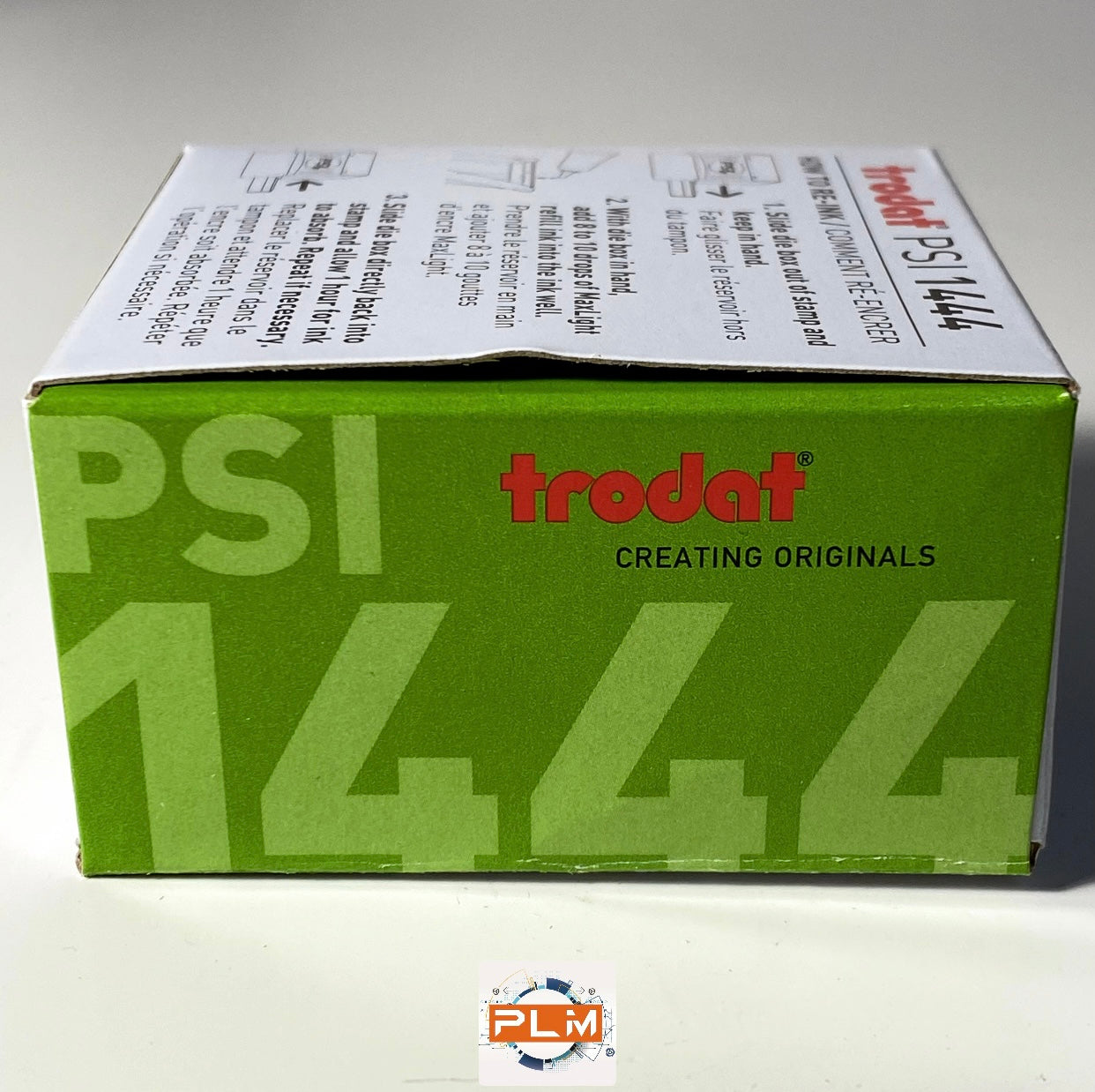 Timbro personalizzato Trodat PSI 1444 autoinchiostrante formato 18X48mm - testo e logo