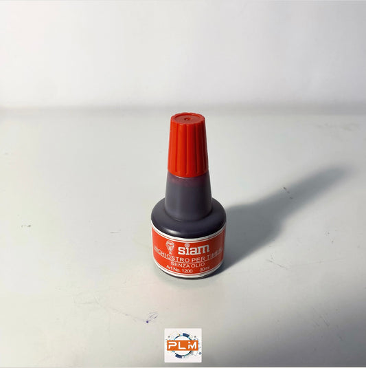 Inchiostro per timbri - senza olio 30ml - colore rosso