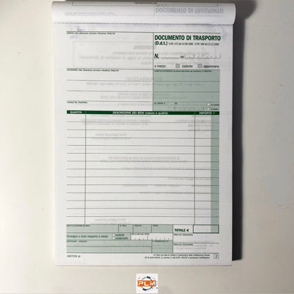 DDT documento di trasporto DATA UFFICIO DU1607CD2 A5 2COPIE AUTORICALCANTI