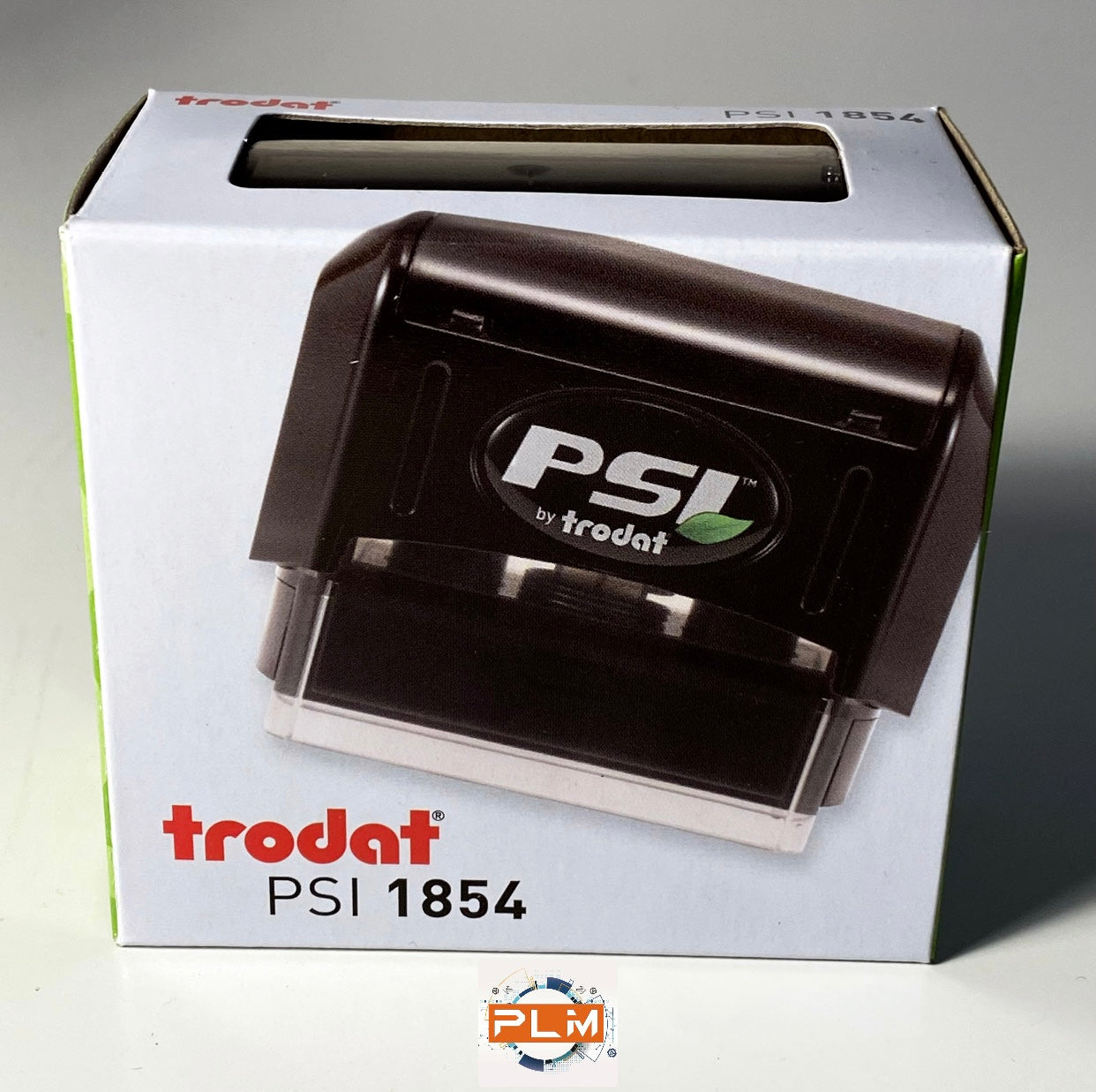 Timbro personalizzato Trodat PSI 1854 autoinchiostrante formato 22X60mm - testo e logo