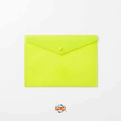 Confezione 10 buste A4 con bottone | Colori fluo assortiti