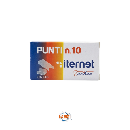 Scatolino da 1.000 punti metallici n. 10 per cucitrice mini
