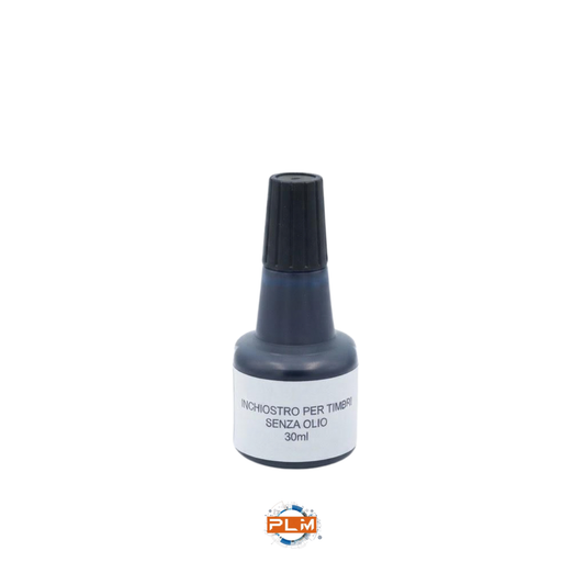 Inchiostro nero per timbri senza olio 30 ml