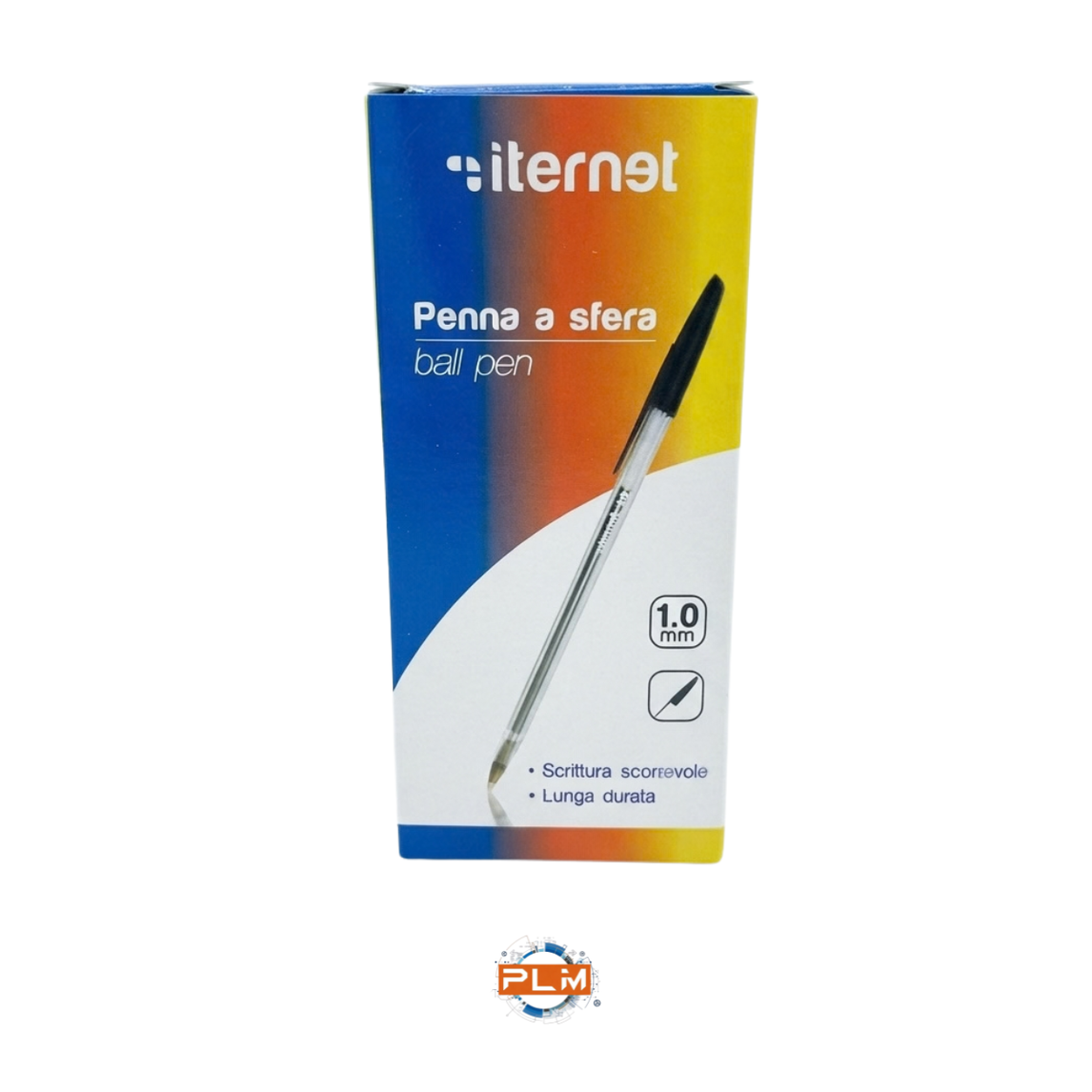 Penna a Sfera Iternet Nera 1,0 mm – Scrittura Scorrevole