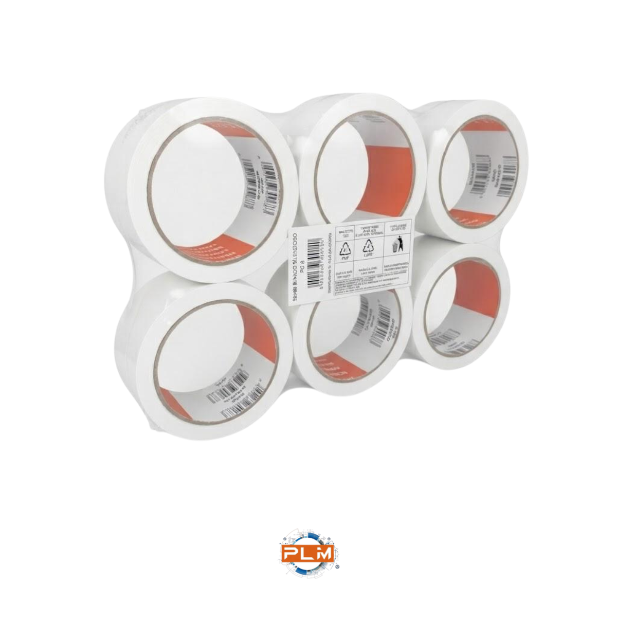 Nastro adesivo da imballaggio bianco 50x66 m confezione multipla