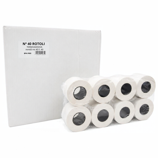 Rotoli carta termica adesiva per bilance elettroniche 60 x 40 m