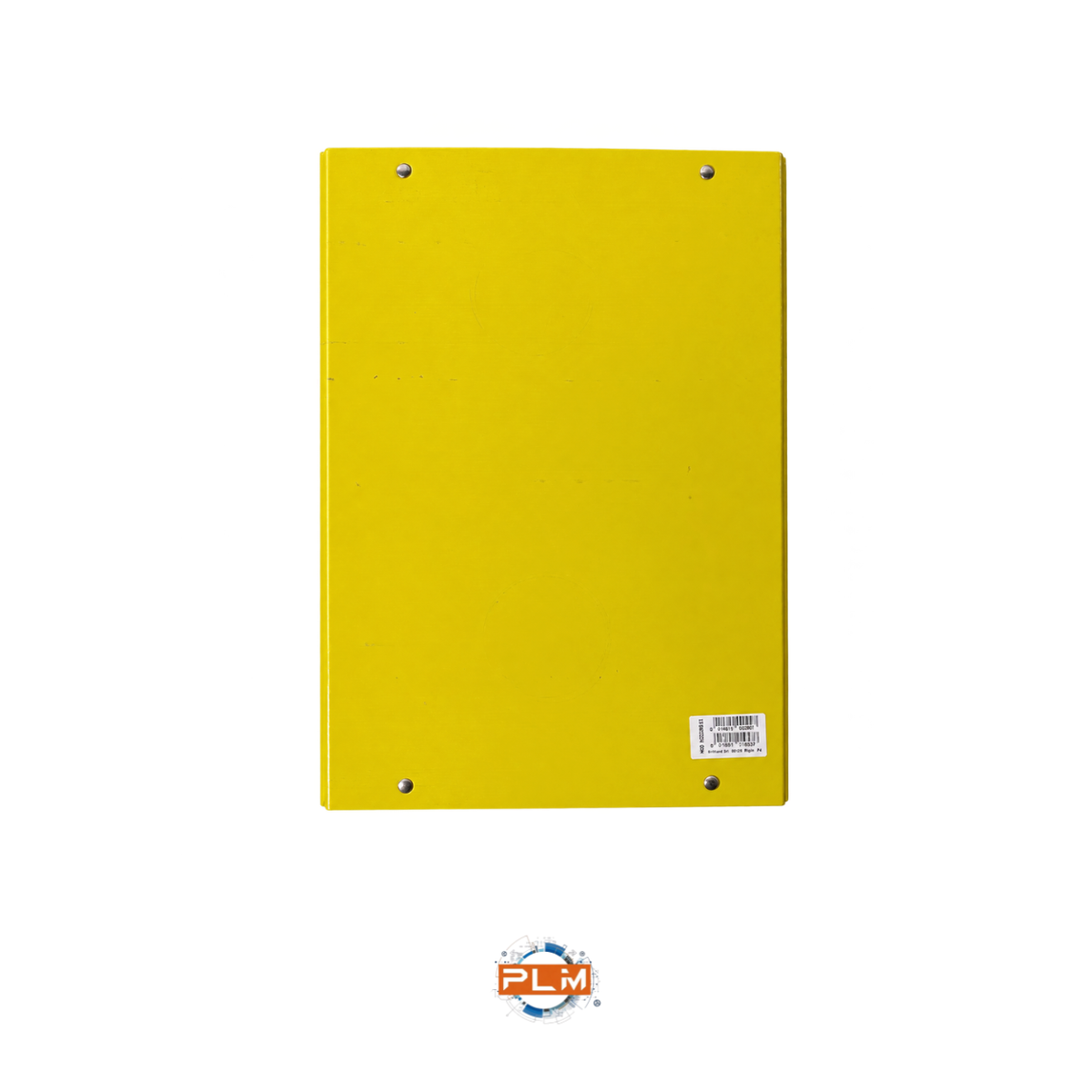 Cartella con elastico piatto New Color giallo, formato A4 con dorso da 5 cm vista retro