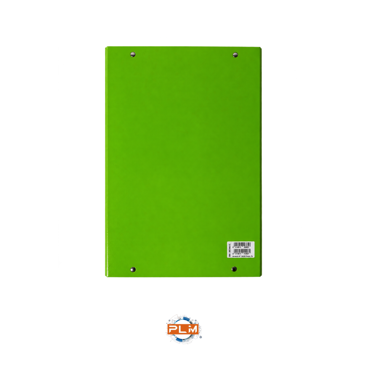 Cartella con elastico piatto New Color verde, formato A4 con dorso da 5 cm vista retro