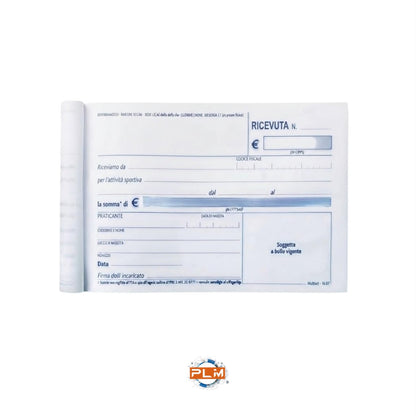 Blocco Ricevute Attività Sportive Duplice Copia Autoricalcante | 12x17cm