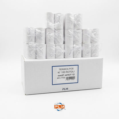 Rotoli Carta Termica per POS - 57 mm x 16 m | Anima F.12